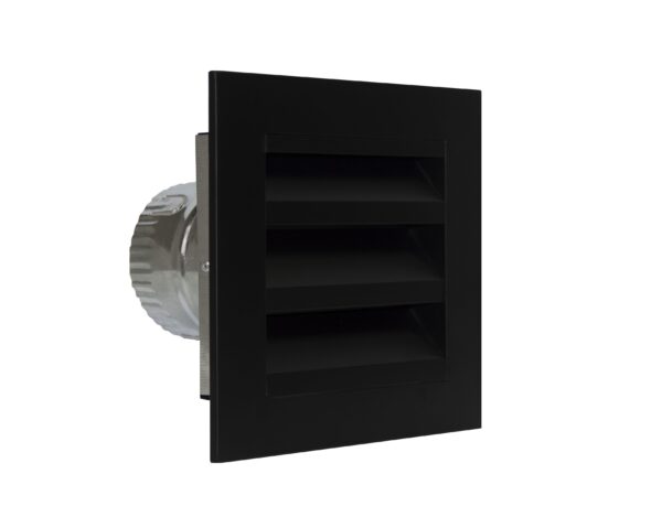 Weatherproof Louvre Vent - Black - 125mm