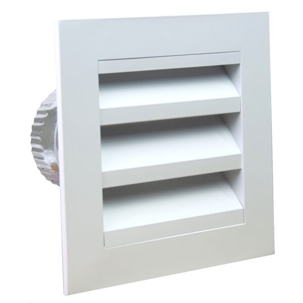 Weatherproof Louvre Vent - White - 125mm